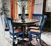 Dining Room with Blue Chairs 1975 12x14